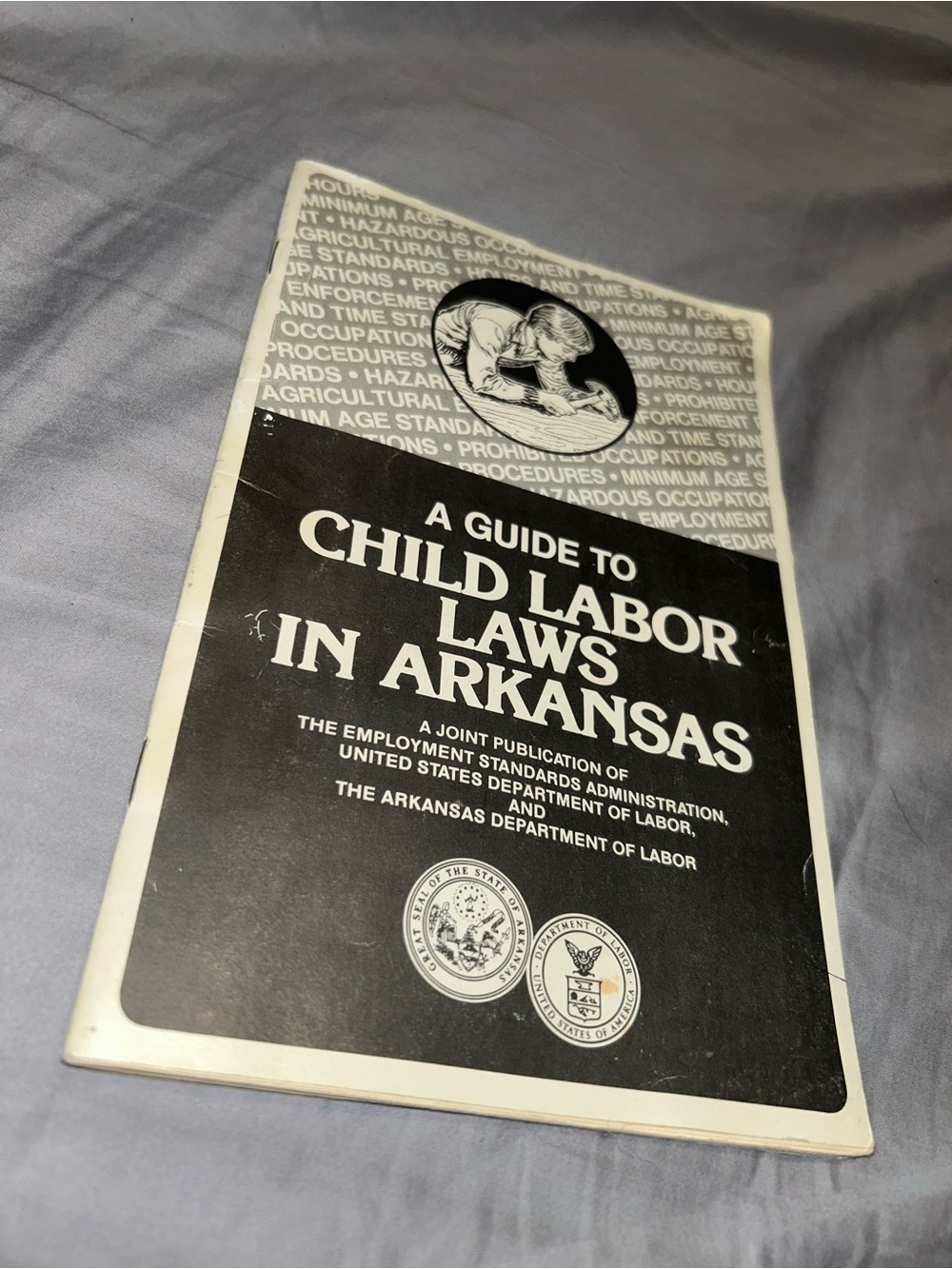 Vintage 1980s Arkansas Labor Laws Pamphlet Bill Clinton Governor Dewey Stiles